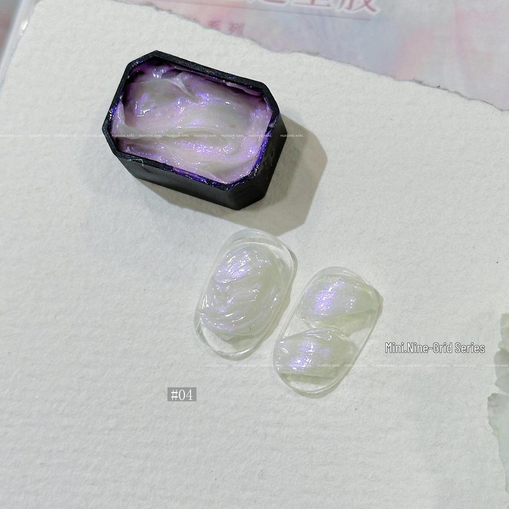 Huasi Butterfly Dreamy Texture Gel - Aurora No-Wash Oil Painting 2.5g Mini Nine-Grid.
