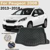 EVA Material for Peugeot 2008 P24 Accessories 2013~2018 Car Trunk Mat Rear Cargo Trunk Waterproof Carpet Storage Pad 2014 2015