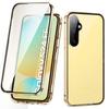 Samsung Galaxy S24 FE Case, Magnetic Dual Glass, Gold