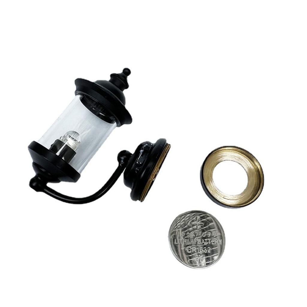 Maßstab 1/12 Vintage Wandlampe Miniatur Metall LED Beleuchtung Für Puppenhauszubehör