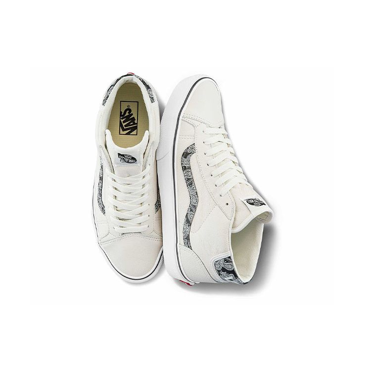 Vans Mid Skool 37 Sport Paisley - White Black Unisex Sneakers Black-Paisley VN0A3TKF914