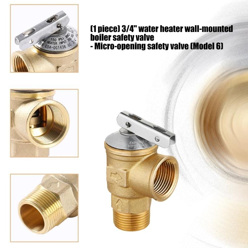 Space Efficient 3/4 Inch Pressure Relief Feature Constructed Of Strong Brass For Household Water Heaters And Boilers