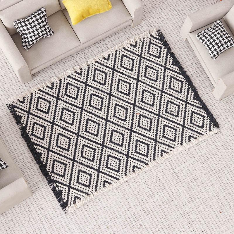 

1:12 Кукольный домик Миниатюрная Модель Игрушка Ковер Одеяло Мебель Дом Модель Декор Игрушка Аксессуары для Кукольного Домика