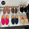 Fashion Retro Designer Candy Color Flock Slippers Women Square Toe Mules Suede Leather Slides Summer Shoes Woman Sewing Pantuflas Mujer