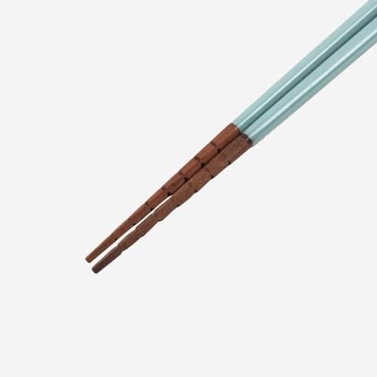 Ishida Ultimate Non-Slip Chopsticks 23cm Ash Blue 13547 Dishwasher Safe Natural Wood Made Japan Inbound