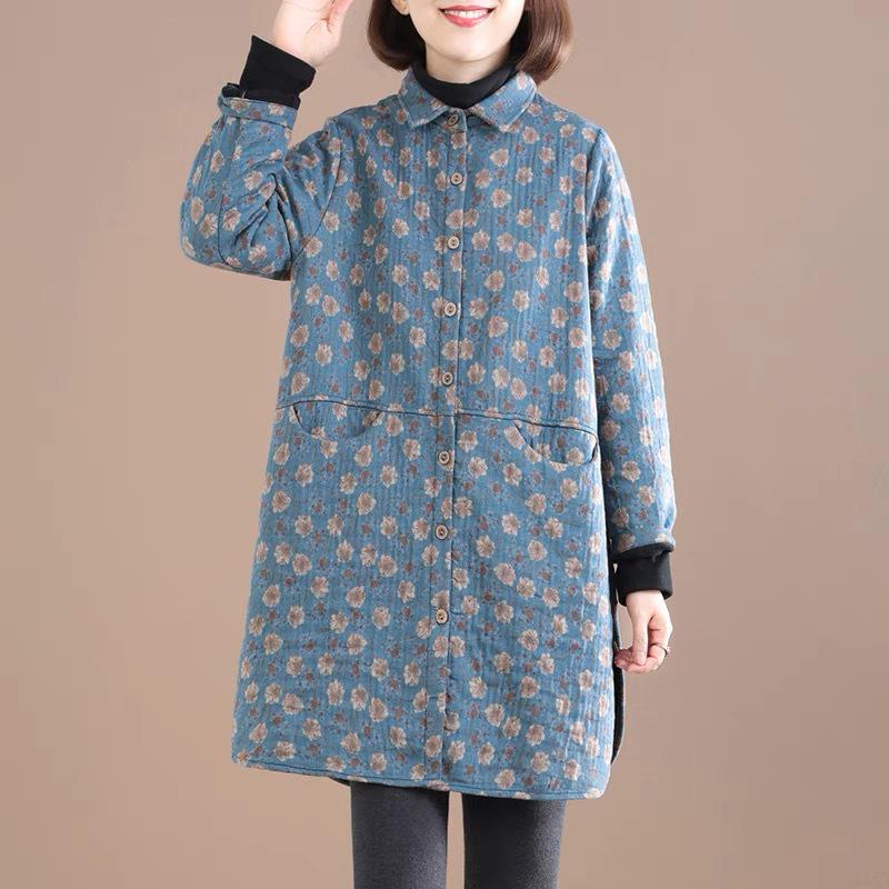 Warm Stylish 2026 Korean Plus Size Mid-Length Age-Reducing Velvet Jacket for Women