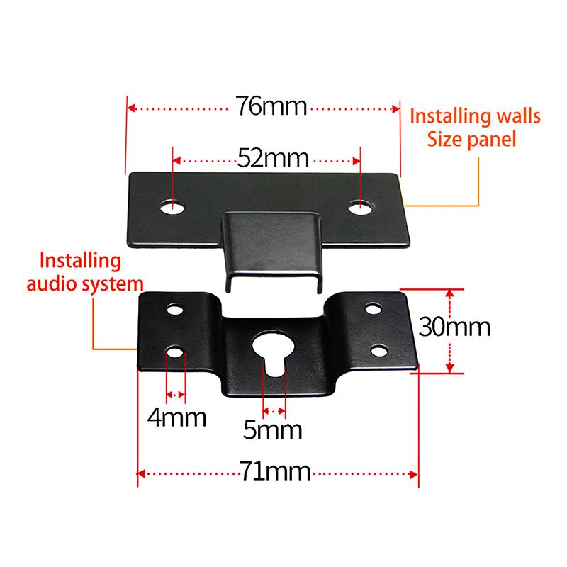Metal Speaker Brackets Stand Black Wall Mount Iron Hook Hanger Plate For Speaker Surround Sound Bracket Easy To Install
