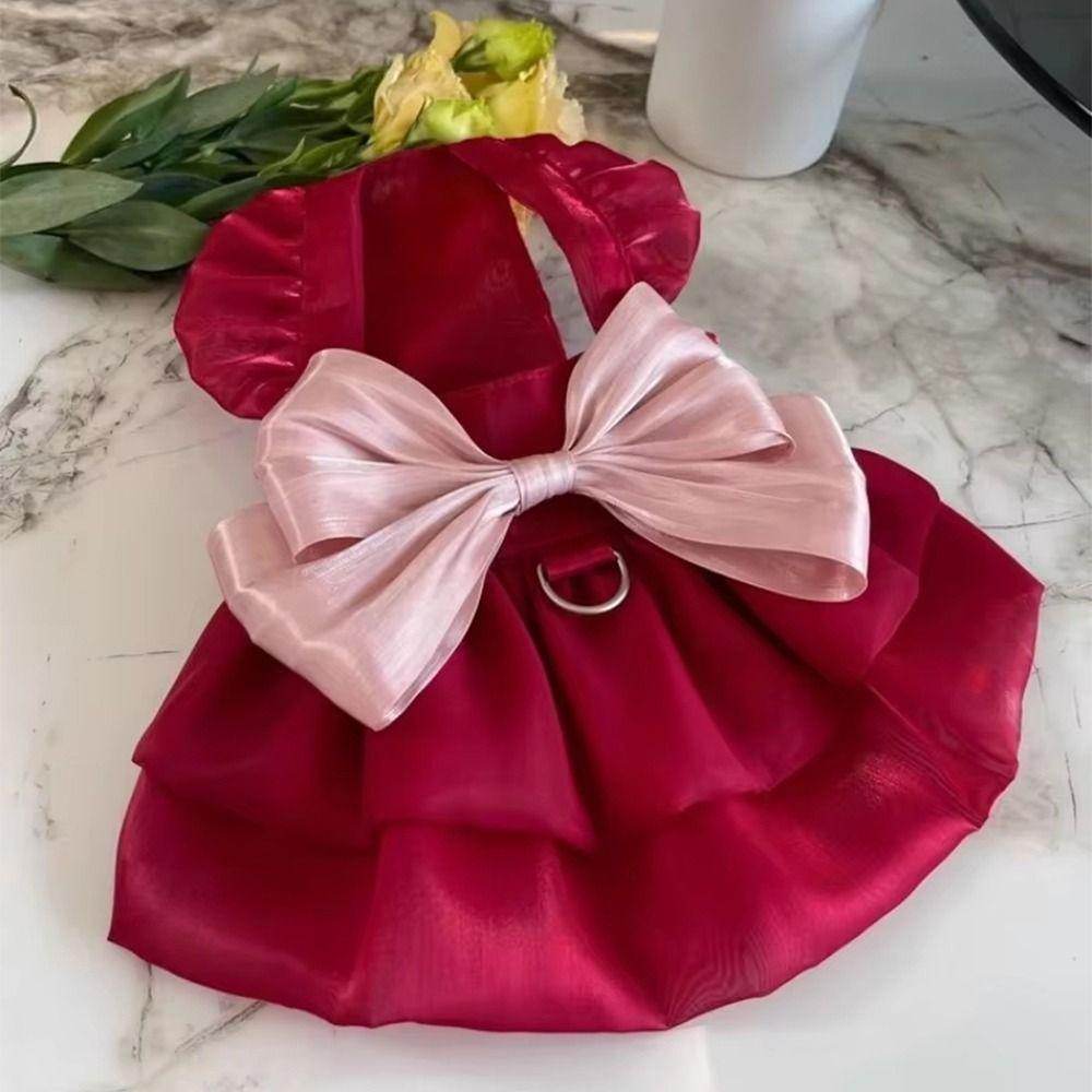 Soft Summer Dog Clothes Princess Style Cute Puppy Clothes Stylish Puppy Wedding Skirt  Dog Clothes