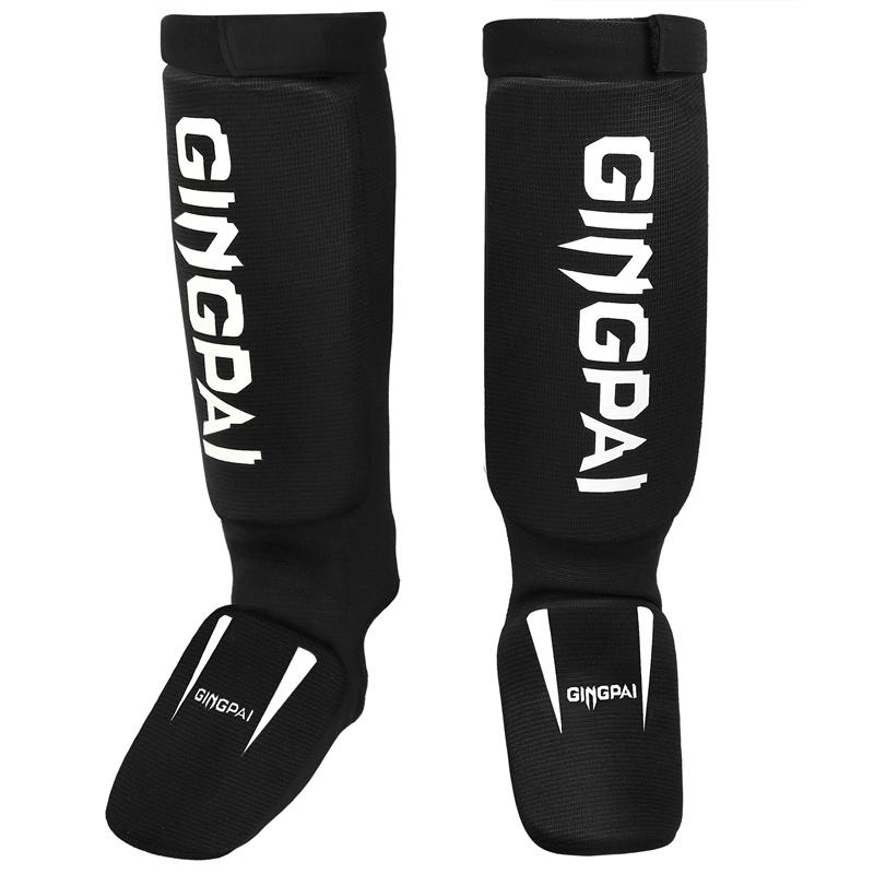 Youth/Adult MMA Boxing Leggings Calf Muay Thai Sanda Instep Training Game Ankle Protective Gear Men Women MMA Foot Shin Guard 1