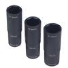 3pcs 1/2-inch Drive Lug Nut Flip Socket Set 18.5 X 19.5mm 20.5 X 21.5mm 17.5 X 16.5mm Wheel Nut Removal Socket Set Tools