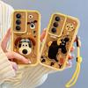 KEYSION Shockproof Case for Redmi 15 5G with Lanyard Soft Silicone Cute 3D Cartoon Doll Phone Back Cover for Xiaomi Redmi 15 5G