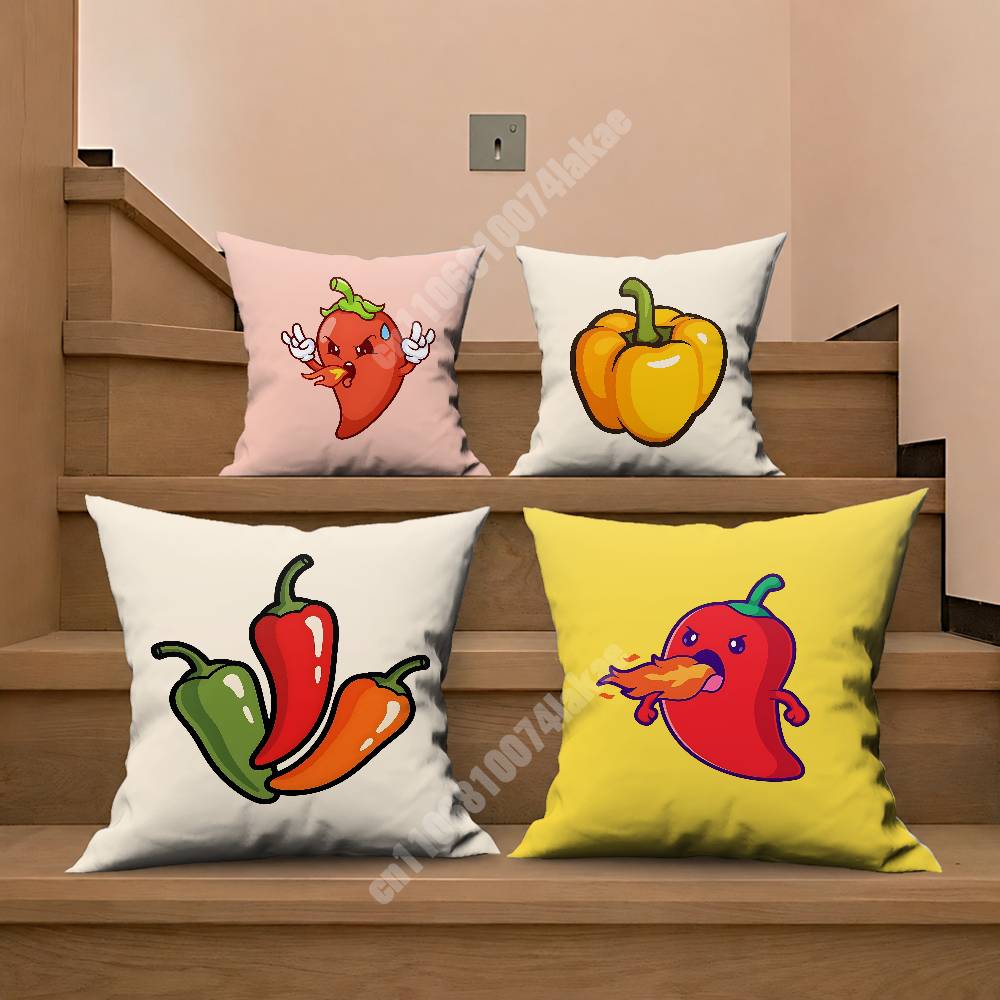 Hot Chili Spicy Pepper Sofa Couch Pillow Cover Cushion Case Home Bedroom Decoration