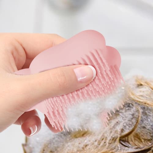 Misaakoeq Baby Shower Brush, Cradle Cap Brush - Newborn Head Scrubber, Silicone Baby Cradle Cap Brush for Babies, Baby Bath Scrubber, Soft Face Scrubb