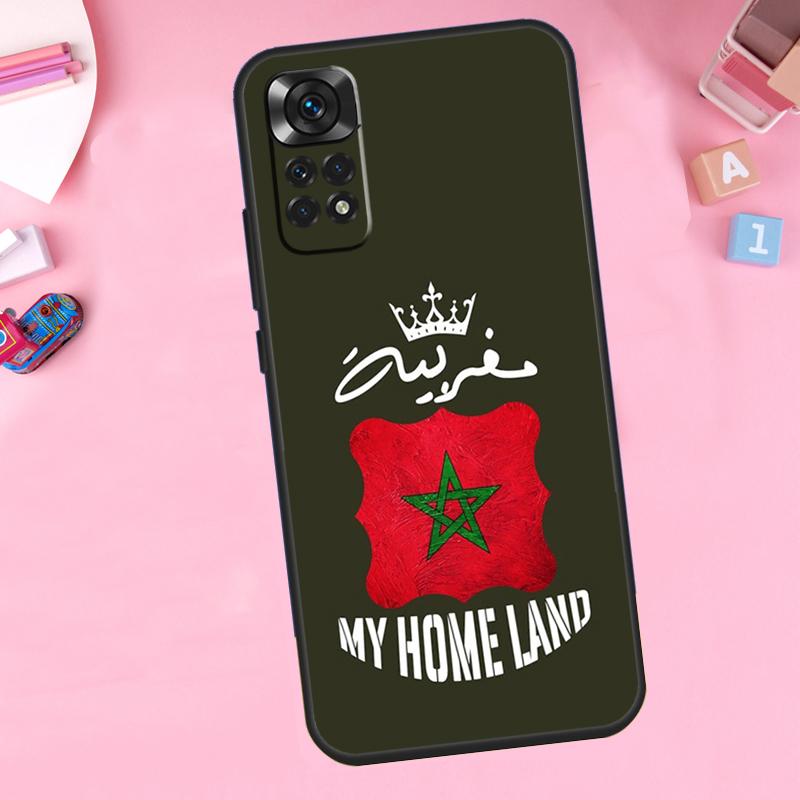 Morocco Flag Moroccan Phone Case For Xiaomi Redmi Note 11 10 9 8 12 Pro Turbo 9S 10S 11S 12S 9A 9C 10C 12C Cover