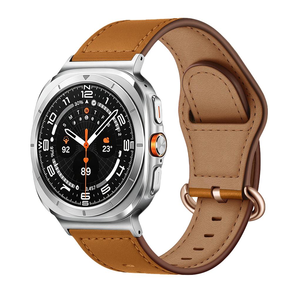 Γνήσιο Δερμάτινο Λουράκι Για Samsung Galaxy Watch 8 Classic 46mm 40mm 44mm Μεταλλική Κεφαλή Για Galaxy Watch Ultra 47mm 2024/2025 Βραχιόλι
