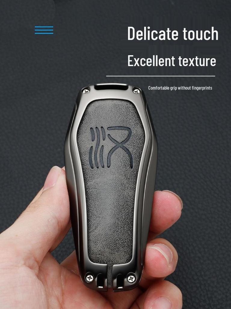 BYD Han Key Case for DMI 2022 Model - Men's EV Qianshan Cui Genesis Edition Key Shell with Buckle