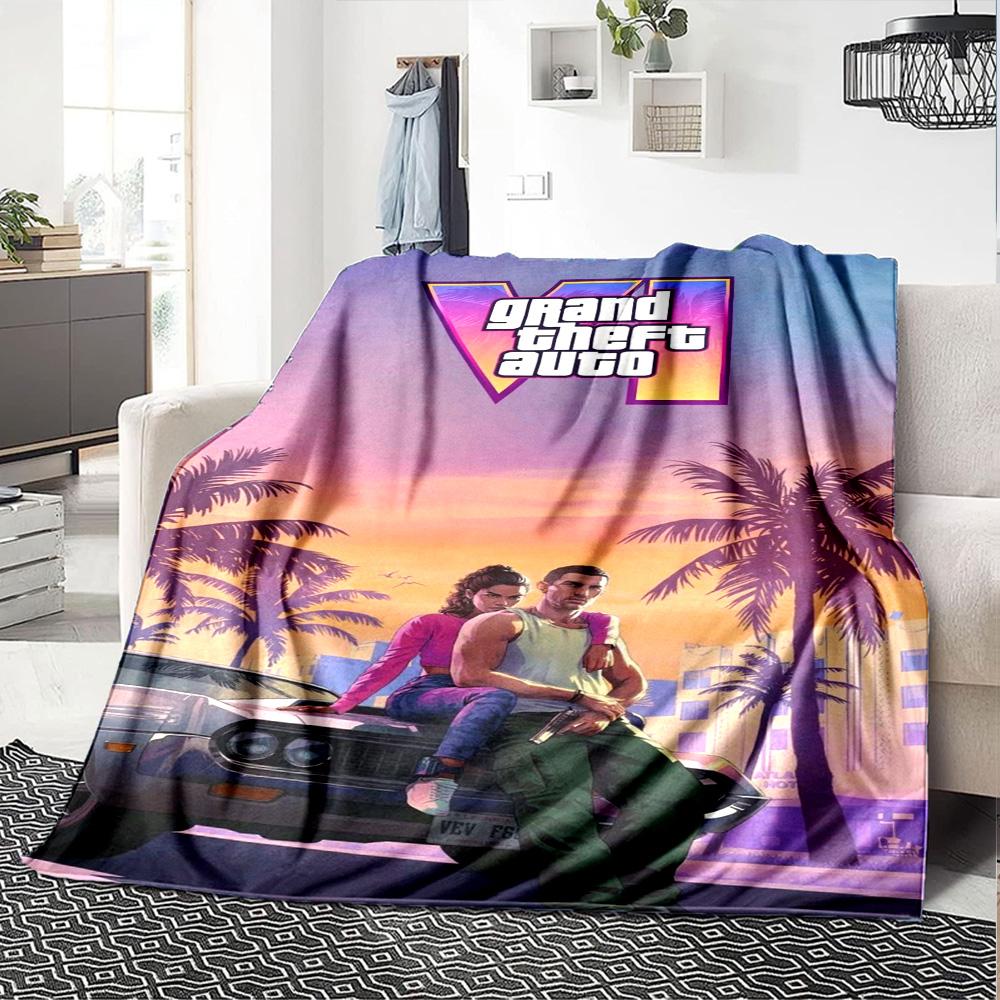 Grand Theft Auto Blanket Ultra-Soft Perfect for Chair Bedding Office Chair for All Seasons Warmthful Decor Gift for Travel Home Birthdays