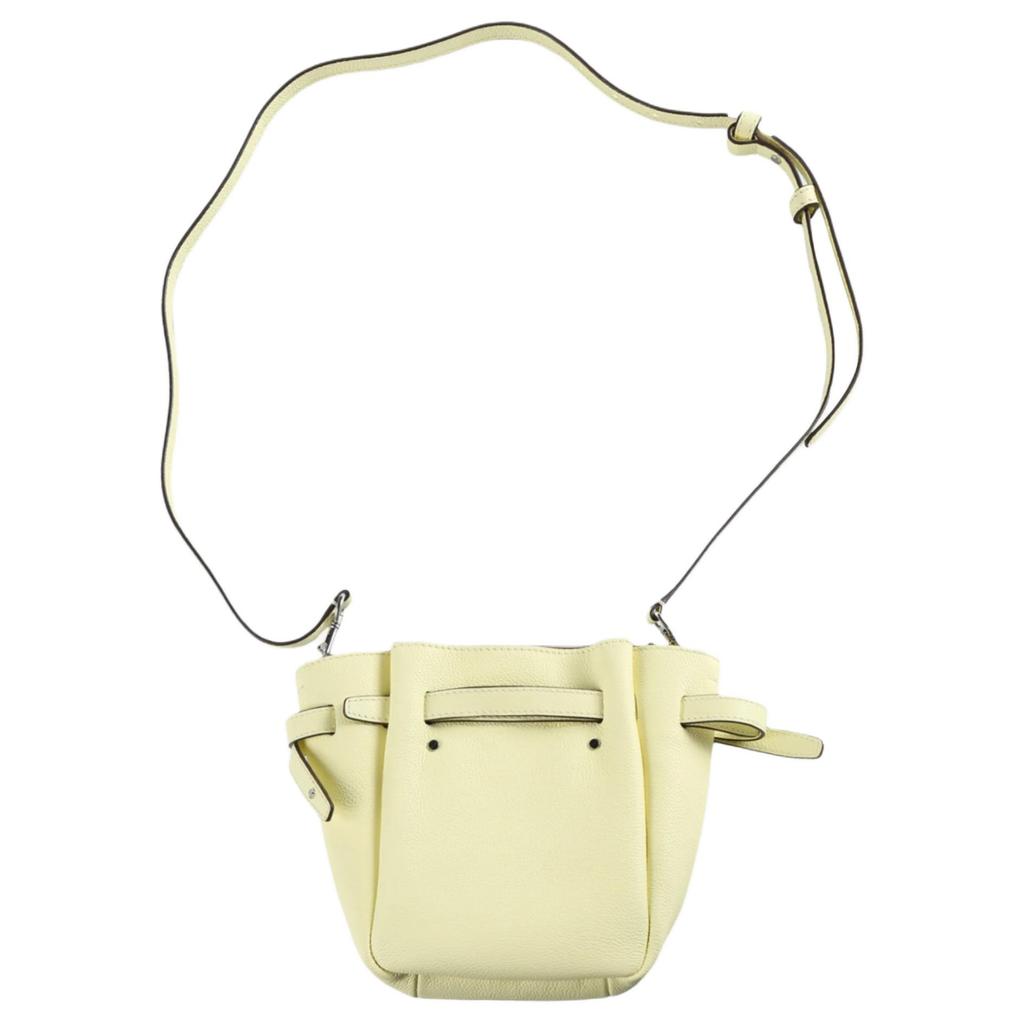 Tory Burch Romy Button Logo Leather Crossbody Bag Small Women Bags Lemon 171002-700