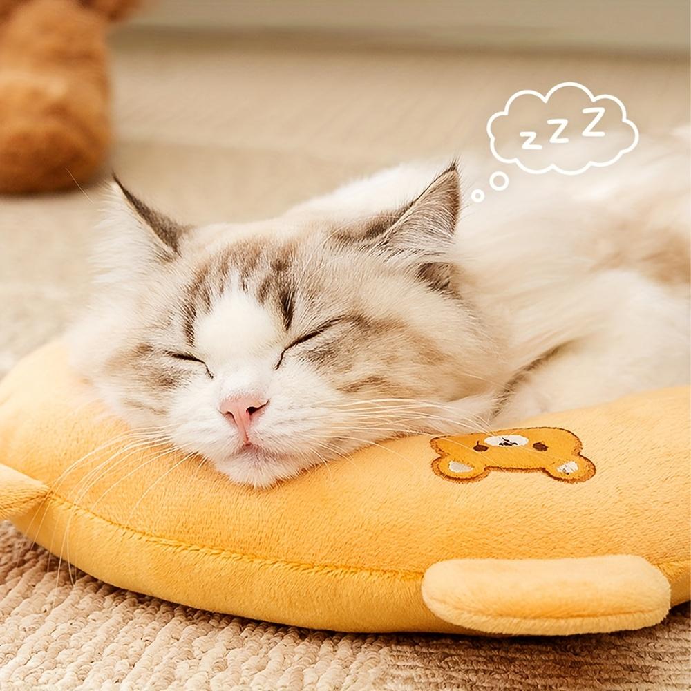 1 Stück U-förmiges Haustierkissen, Speziell für Hunde, Weiches Plüsch-Nackenstützkissen, Gemütliches Nachttischkissen für Herbst und Winter