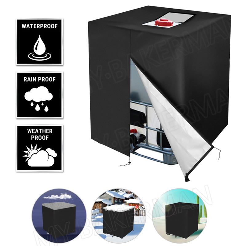 Cubierta Protectora para Contenedor IBC con Cremallera 1000 Litros Protege Su Cubierta de los Rayos UV y el Polvo