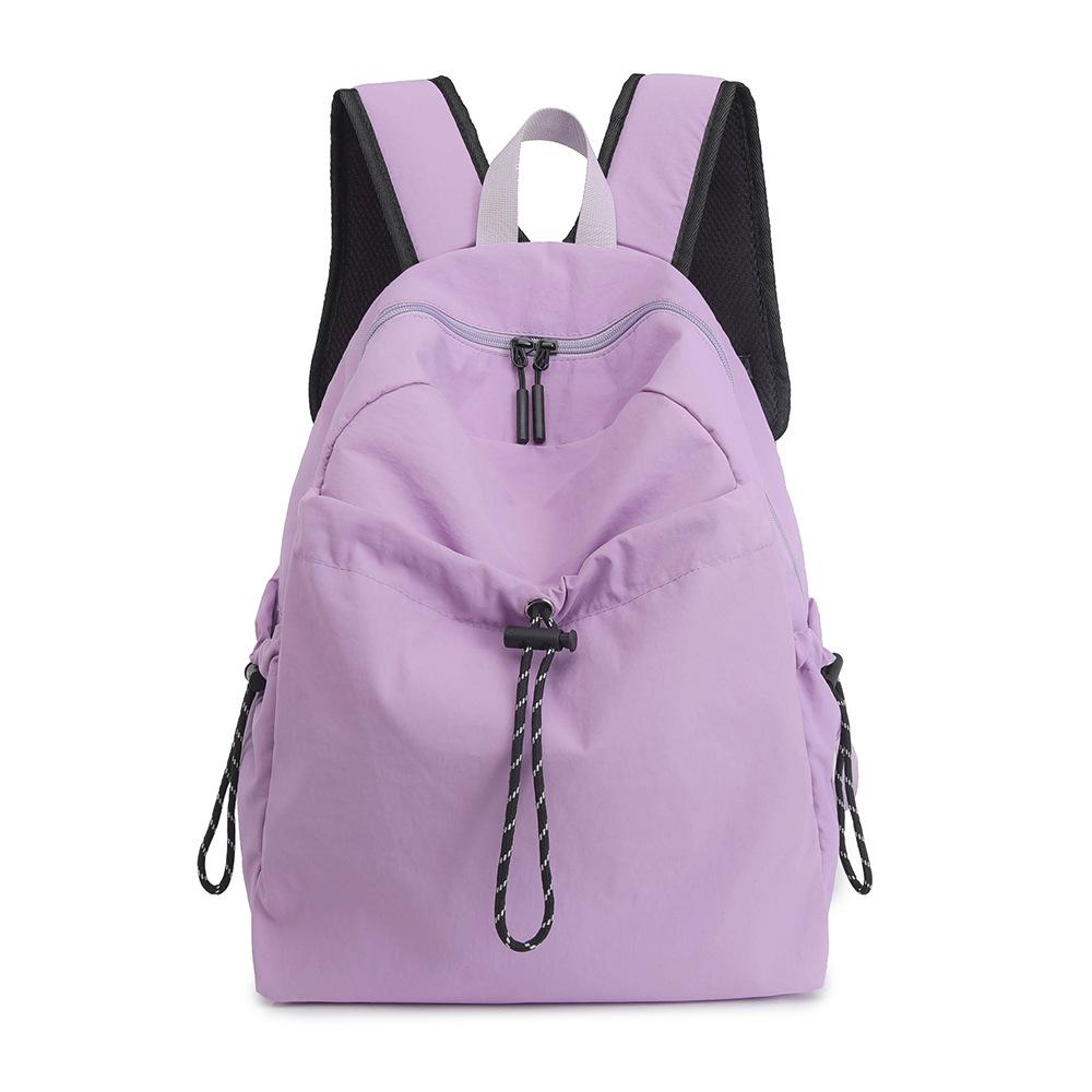 Women's Nylon Backpack Middle School Student Schoolbag Large Capacity Campus Lightweight Travel Bag