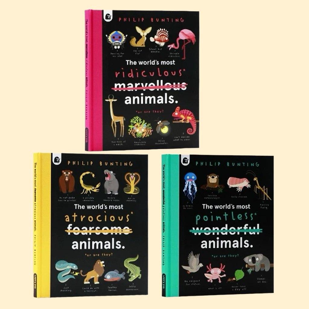 The World's Most Animals children's picture book, 3 volumes of popular science about strange animals in the world in English