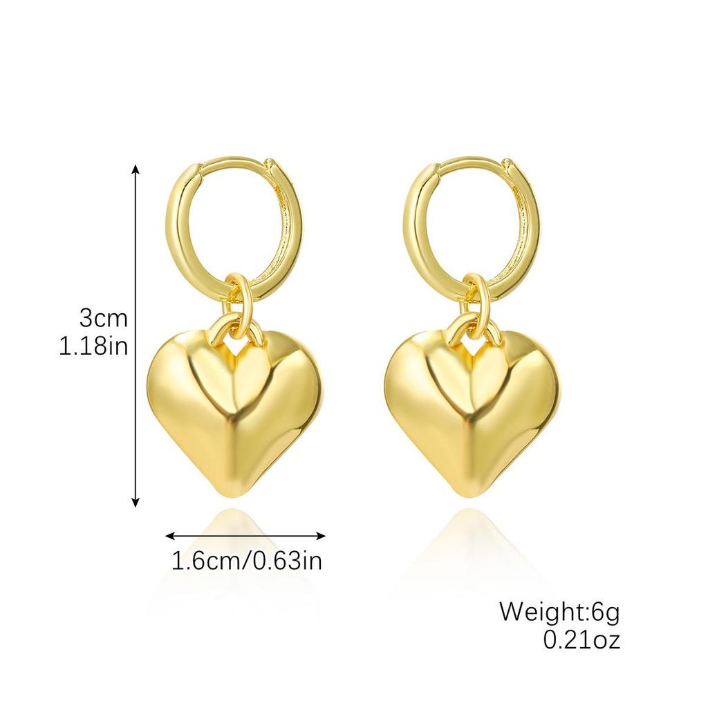 Zirconium Gold-Plated Moissanite Ear Buckle Set - Elegant European & American Style