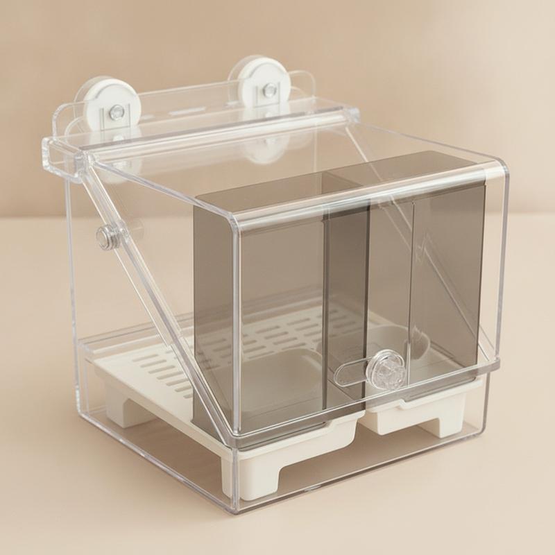 Cage Feeder Bowl Clear Bird Feeding Bowl Cage Bird Bath Compact Acrylic Pet Bath Transparent for Small Pets