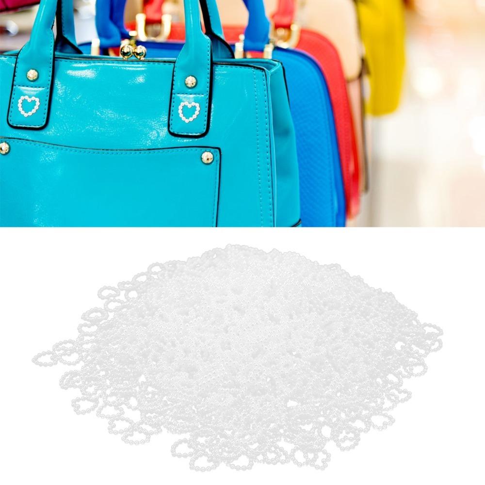 1000PCS White Heart Shaped Pearl Beads Pearl Heart Buckle Bracelets Earrings Necklaces белый