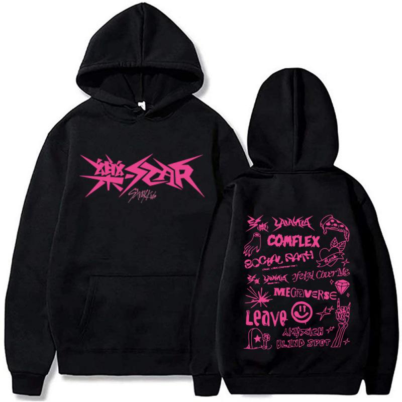 Topp Menn Kvinner Hettegensere Sweatshirts Stray Kids Rock Star Hettegensere Straykids Rock-Star Album