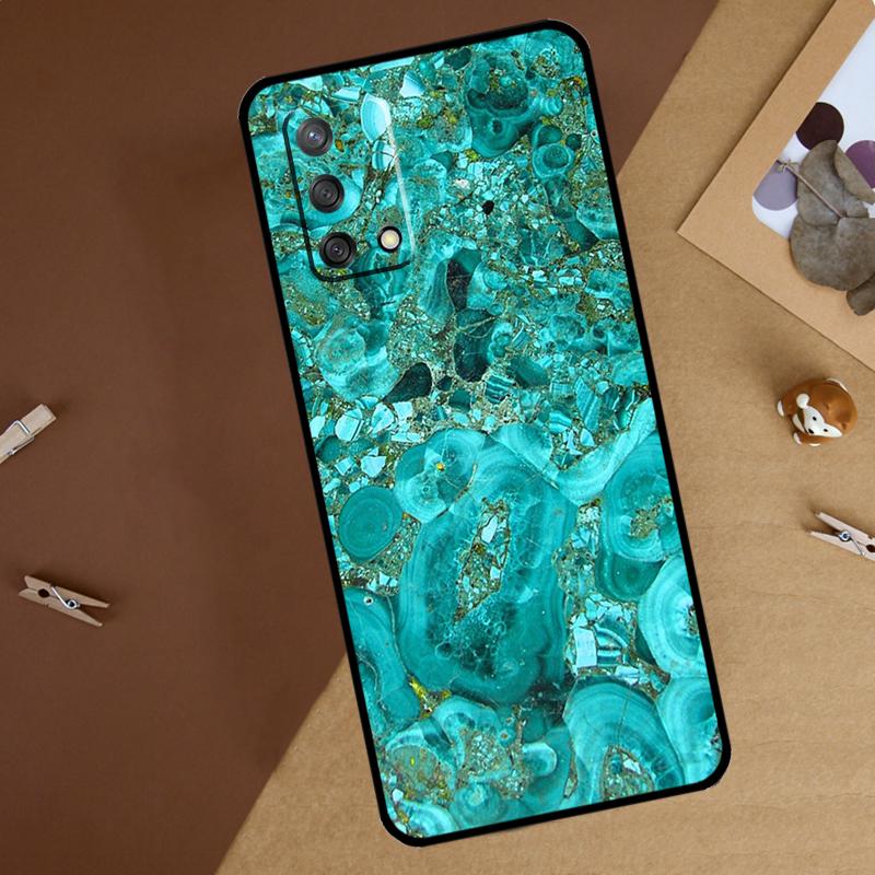 Agate Gem Crystals Marble Pattern For Oppo A18 A38 A58 A78 A98 A40 A60 A80 A74 A94 A54 A16 A76 A96 A15 A57S A17 A77 Phone Case