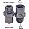 Stainless Steel Bike Pedal Adapters for 1/2 Inch Pedals and 9/16 Inch Cranks, 32mm Length, 20mm Spacer, 304 Grade, Silver