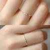 Trendy Simple Thin Ring Lady Versatile Accessories Gold Color/Silver Color Bright Micro Zirconia Jewelry for Daily Wear