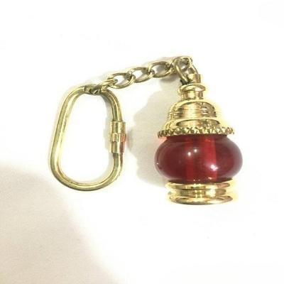 Mosazný přívěsek na klíče s lucernou, přívěsek na klíče s svítilnou na námořní lucernu, přívěsek na klíče, dárek k vánocům