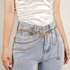 Metal Body Chain For Women With Double Layer Chain For Stylish Summer And Winter Looks