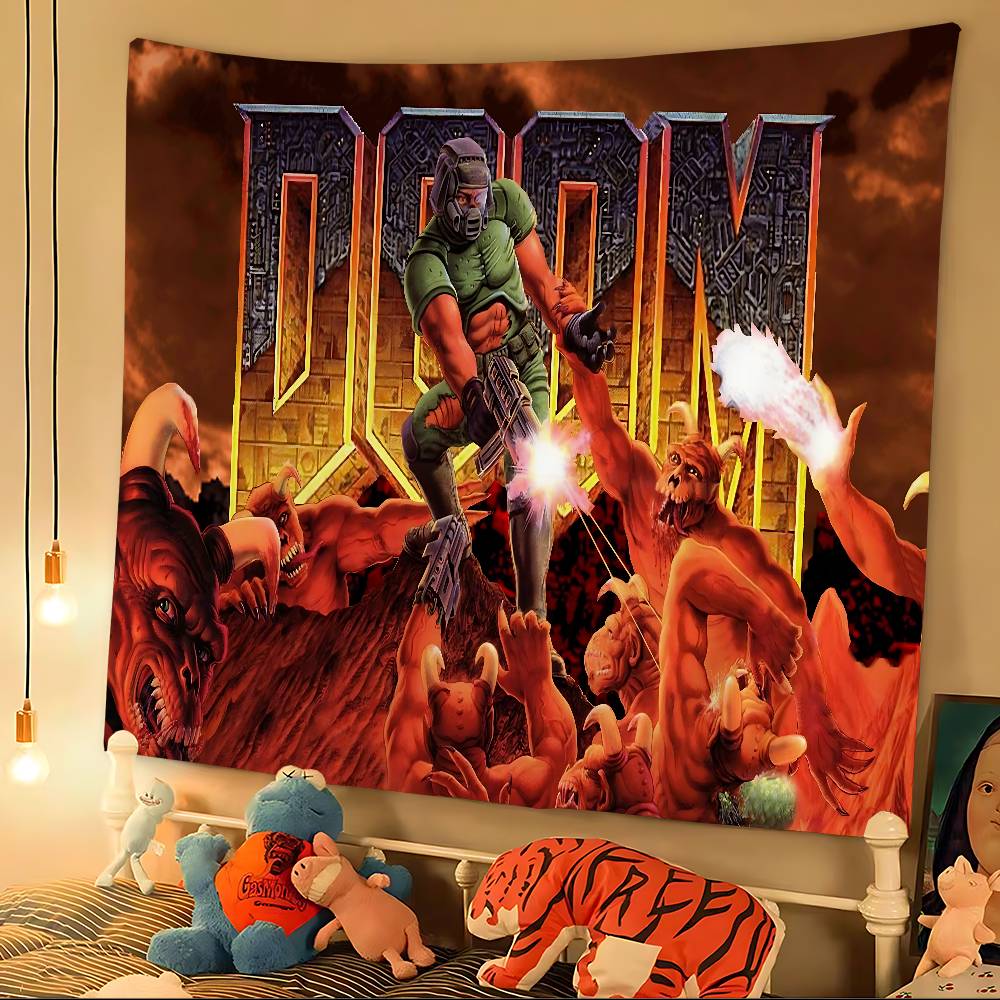 Shooting Game D-Doom Hanging Bohemian Tapestry Cheap Hippie Wall Hanging Bohemian Wall Tapestries Mandala Wall Hanging
