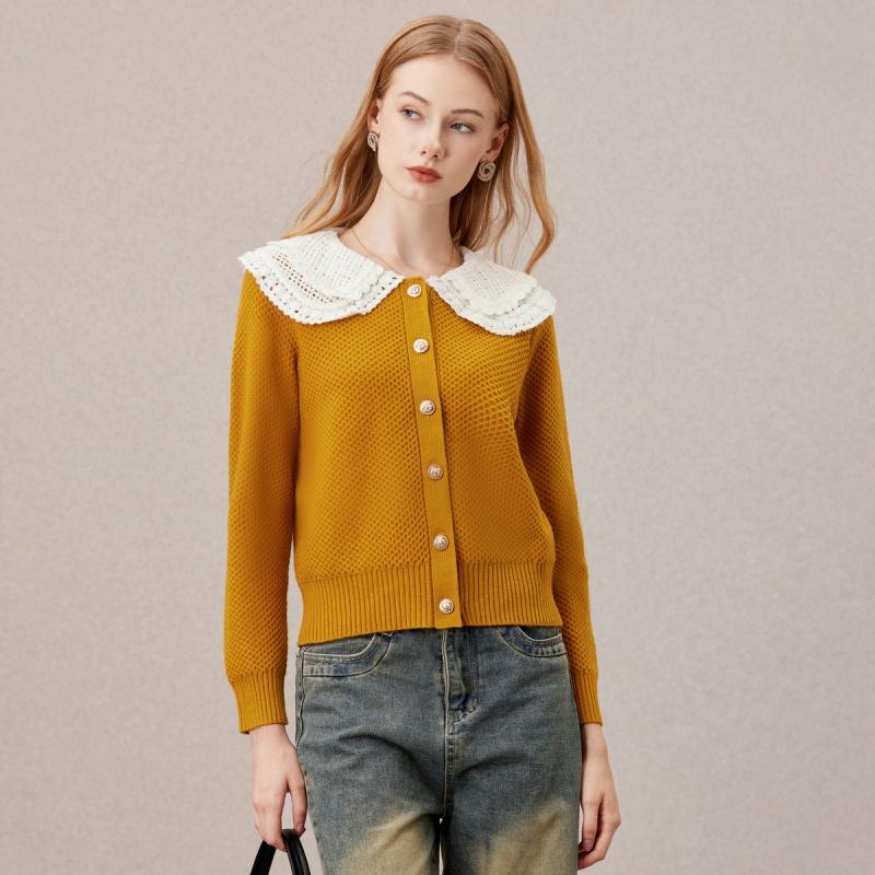 [French Retro Doll Neck Sweater] Women's 25 Year Autumn/Winter Edition Daily Commuting Color Contrast Design Including Wool Sweater