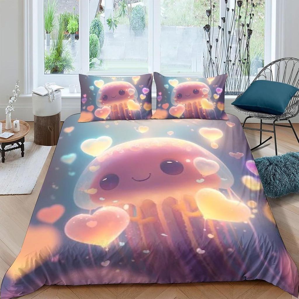 3D Tiger Rabbit Snake Pig Snail Unicorn Chick Fish Doona Duvet Quilt Cover Set