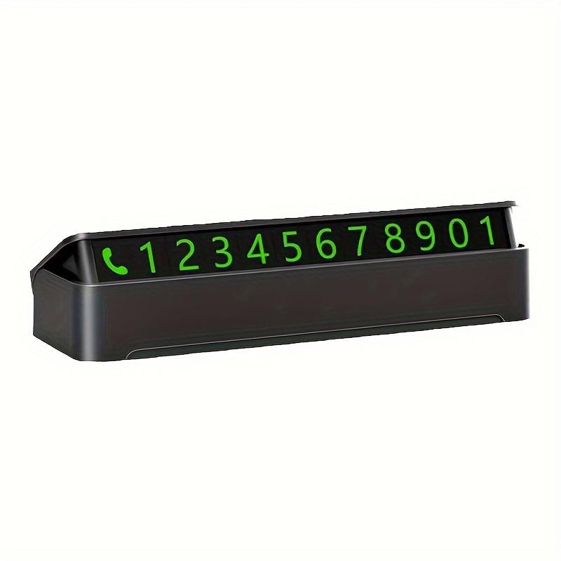 1PC Temporary Parking Sign, Metal Hidden Night Light, Moving Car Number, Moving License Plate, Car Interior Supplies, Gifts