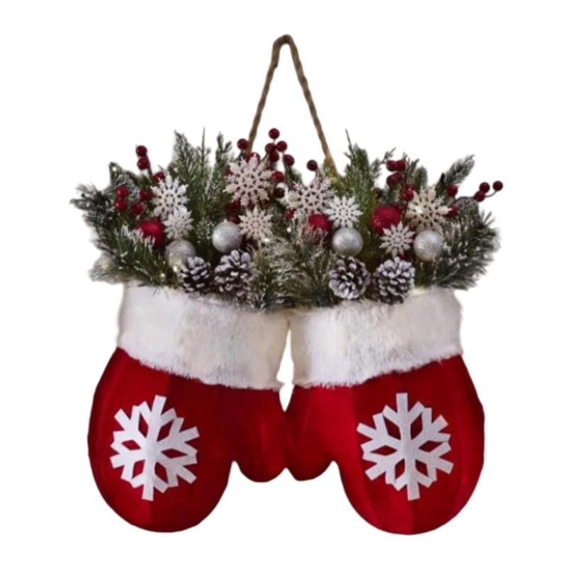 

Festival Holiday Decoration Set Plastic Snowman Sock Ornament Shatterproof Accessory For Indoor Outdoor Use