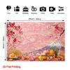 2D Mount Fuji Cherry Blossom Backdrop for Japanese Themed Party Photos