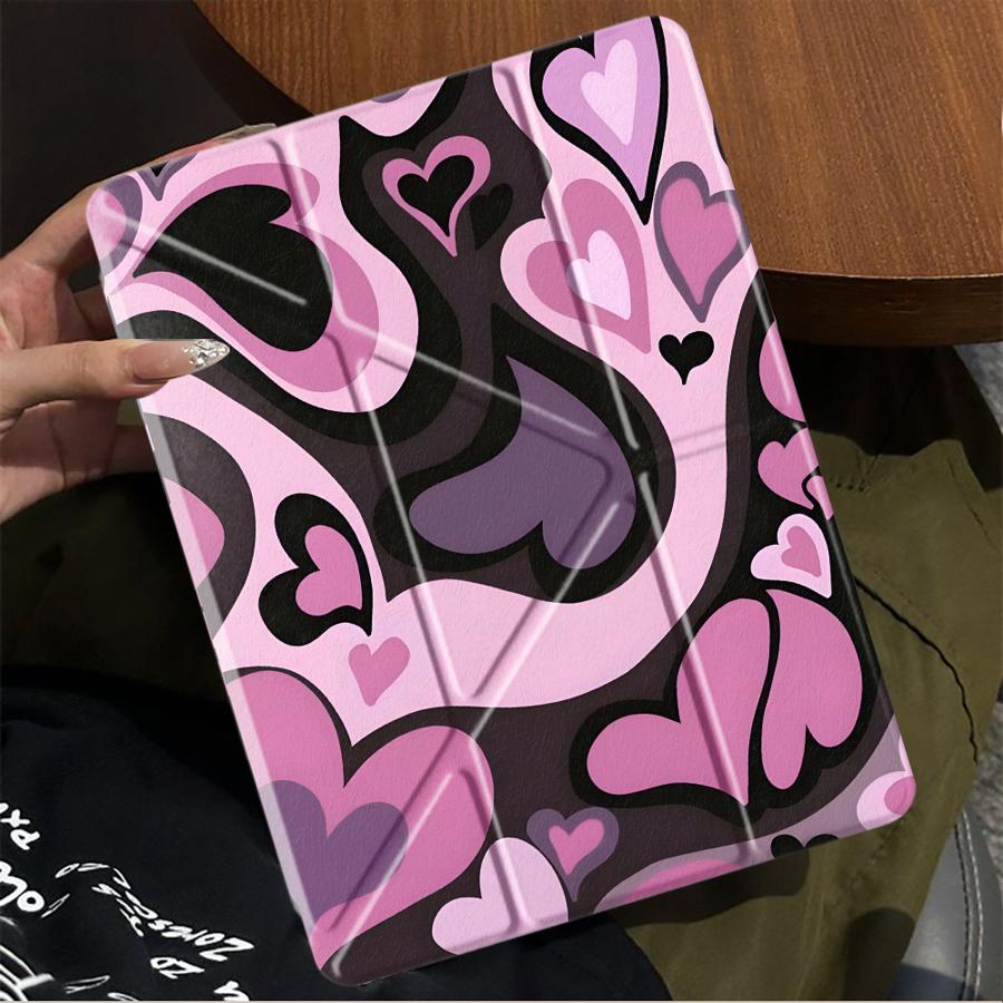 Creative Love Art Holder Cover Tablet Case For iPad Pro 2025 Mini 6 7 Air 4 5 M3 M2 1 2 M4 11inch Pro 11th 10th 9th 8th 7th