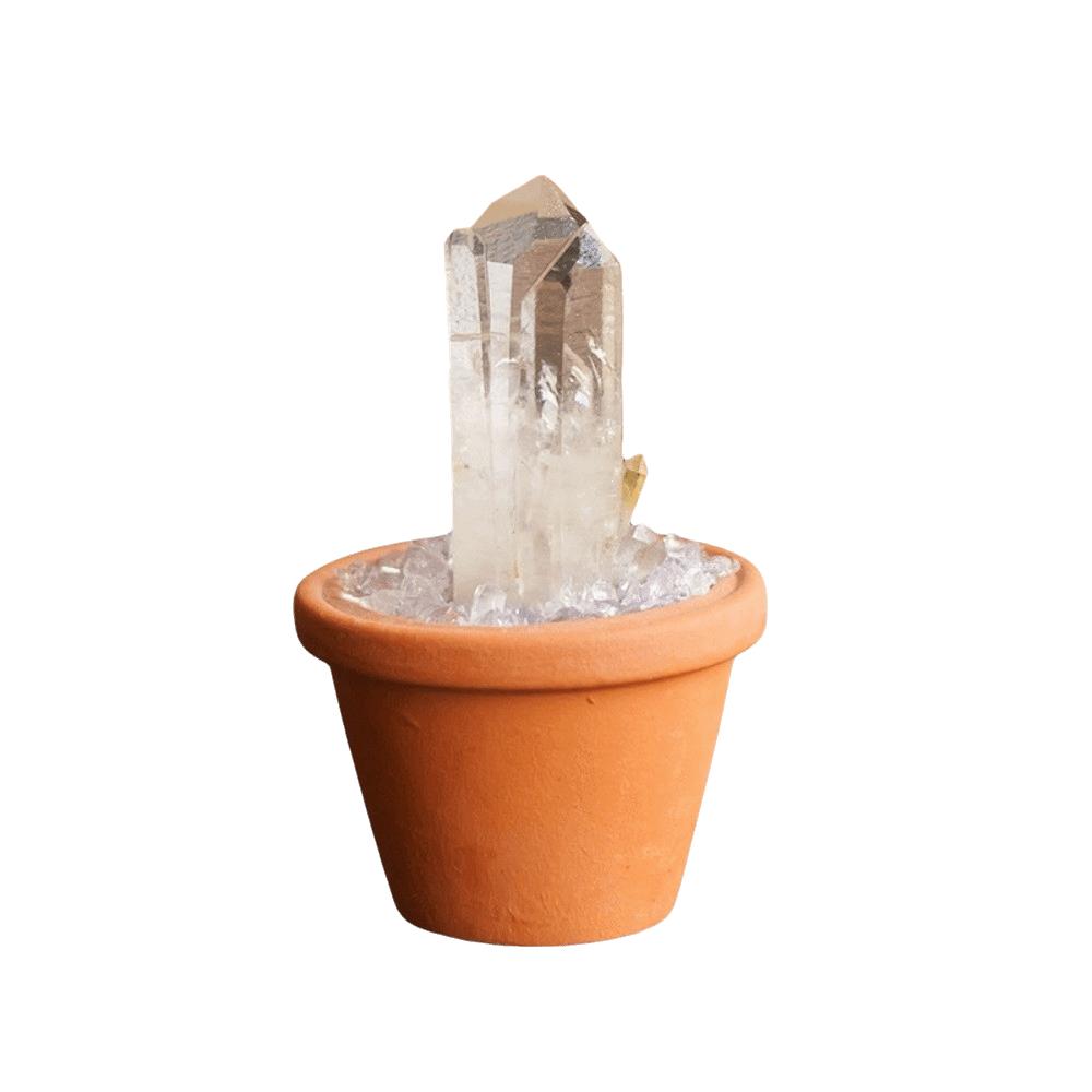 Feng Shui Crystal Stones Potted Plant Mini Decorative Rhinestone Potted Meditation