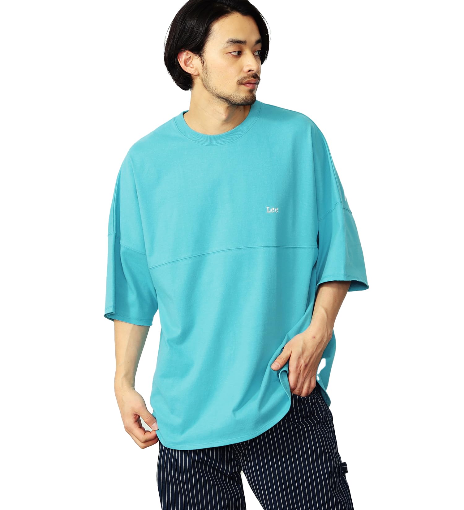 

Lee Back Arch Print Short Size S Men s T-Shirt, Sleeve, Blue, синий