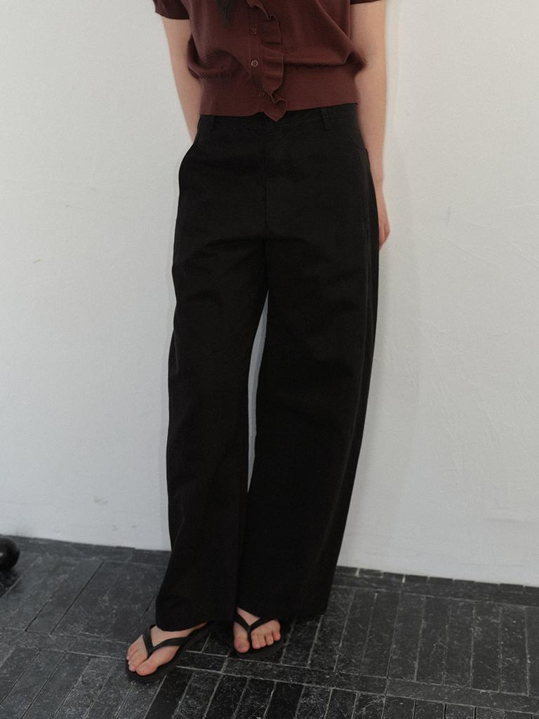 HUNCH Curved Slim Pants (2Colors)