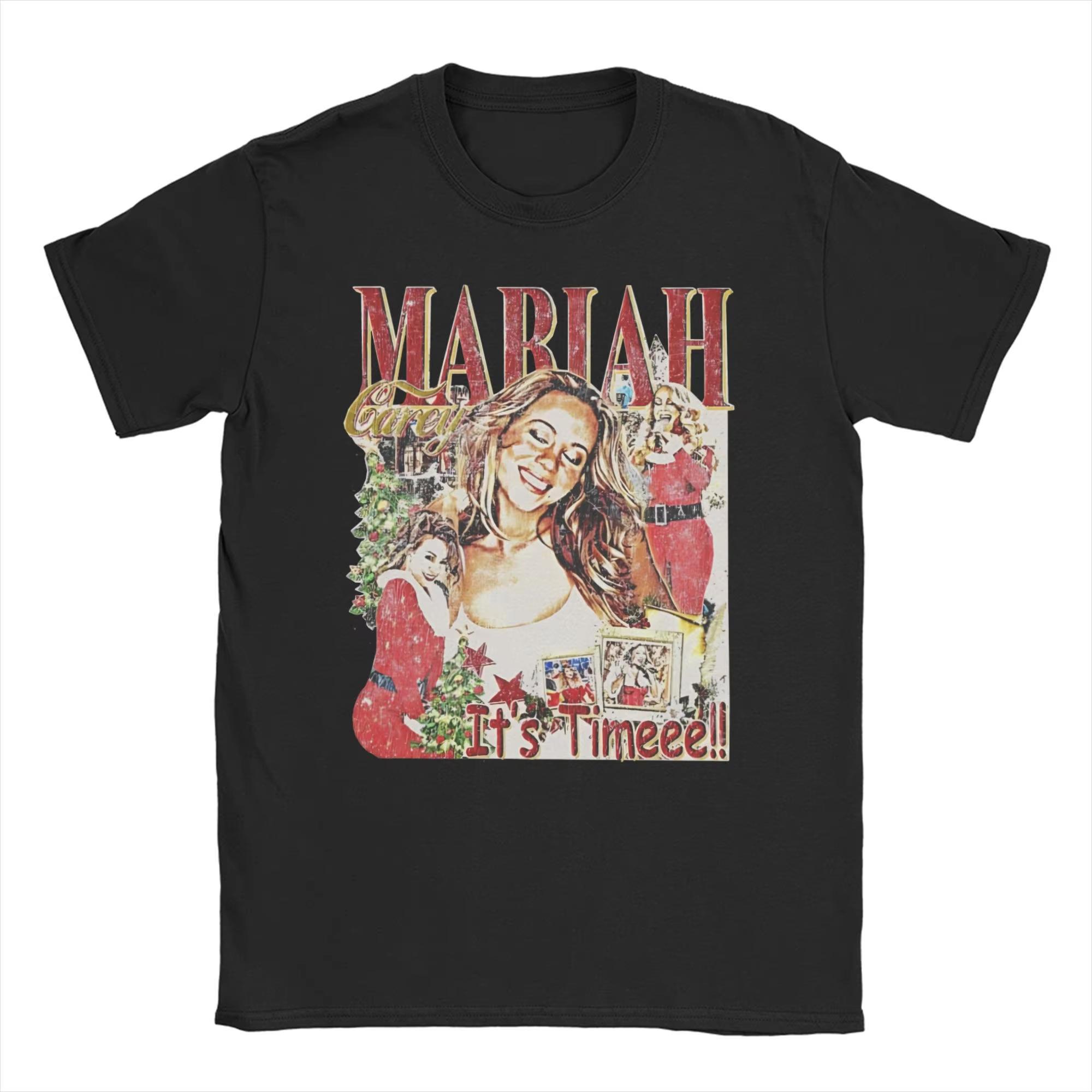 

Unisex Clothing Unisex Crazy Mariah Carey All I Want for Christmas Is You TShirt for Unisex Round Neck Cotton TShirt Short Sleeve Tees S
