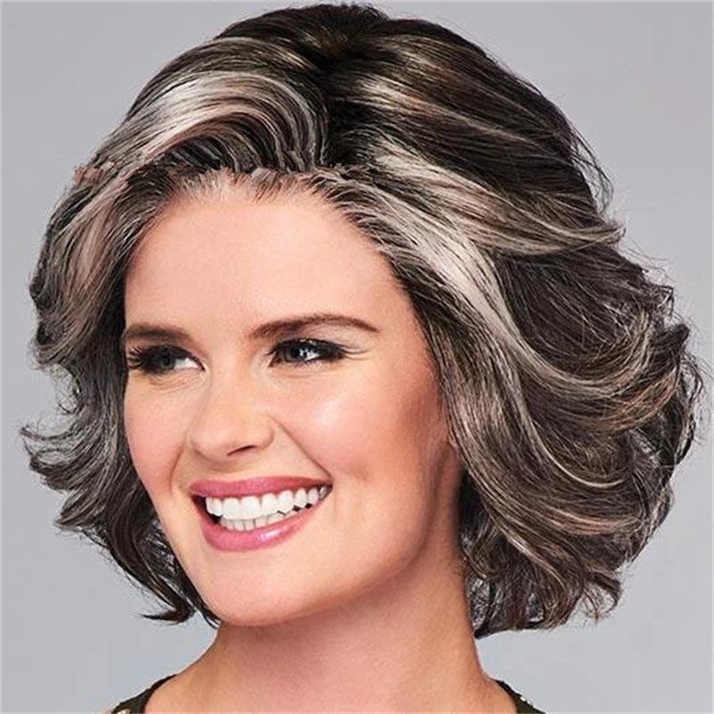 

Women s Fashion Fluffy Short Straight Hair Medium Split Bobo Bobo Fiber Hair Cover