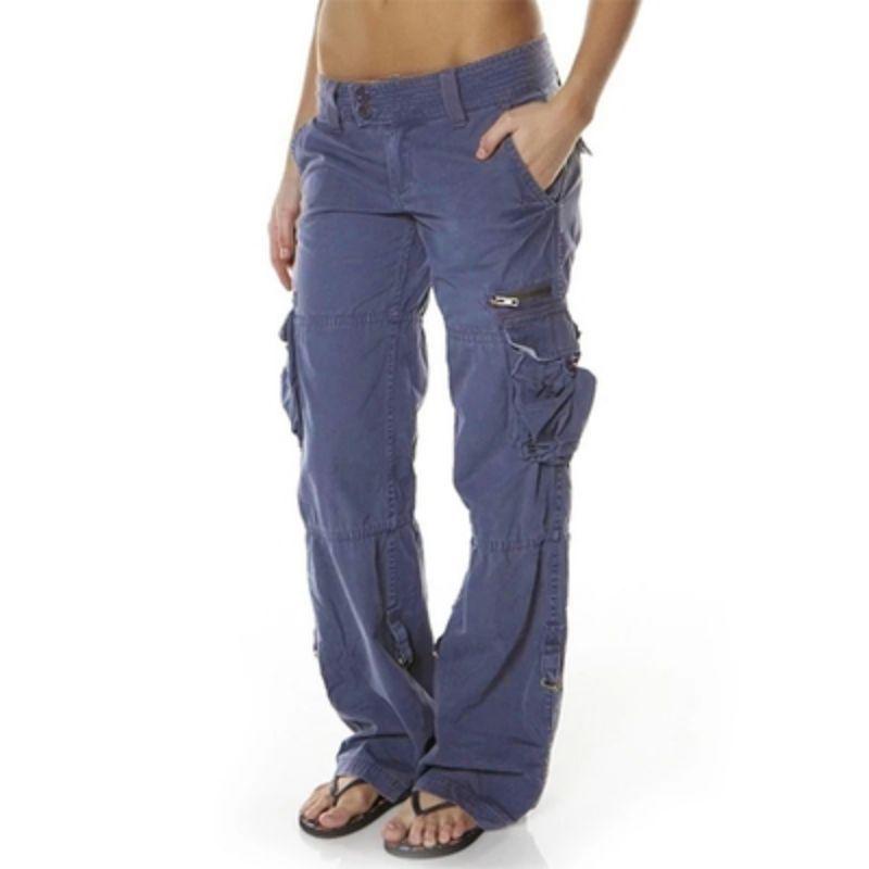 Retro French Wide-Leg Women's Cargo Pants with Multi-Pocket Design - European & American Style, Casual and Loose Fit