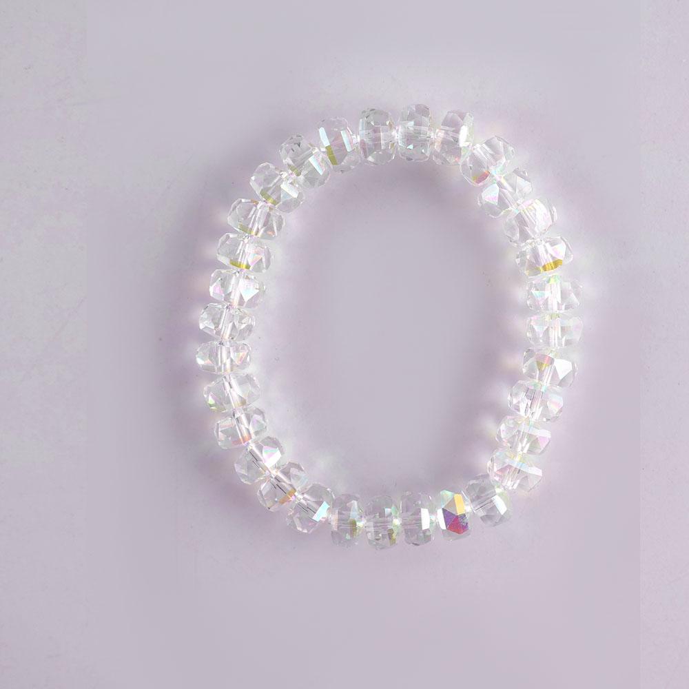 

2025New romantic style handmade multi-colored glass bead women s bracelet can be worn at parties 18cm
