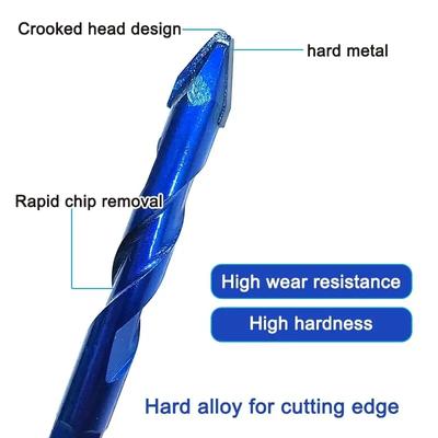 4pcs High Hardness Eccentric Drill Precision Drilling 6/8/10/12mm Glass Tile Ceramic Punching Rock Slab Triangle Drill Bit Set